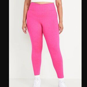 High Waist Heather Pink M Tall Leggings